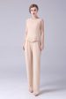 Champagne Long Coat 3 Pieces Mother of the Bride Pant Suits For Sale