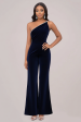 Velvet Navy Women s Jumpsuits with Rhinestone Online Hot Sale