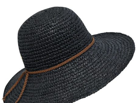 Bernie Black Straw Beach Hat on Sale