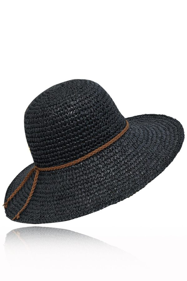 Bernie Black Straw Beach Hat on Sale