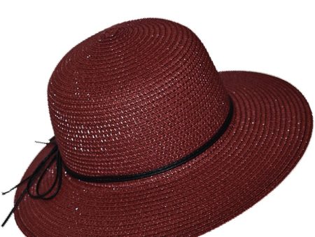 Kitaely Bordeaux Beach Hat Cheap