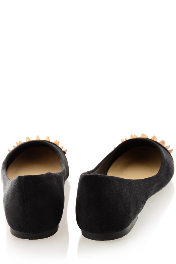 BATILDA Black Studded Ballerinas For Discount