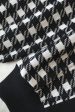 Garda Black and White Houndstooth Jacket and Pants Set For Cheap