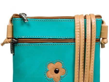 FERCHI MINI DAISY Green Patent Crossbody Bag Hot on Sale