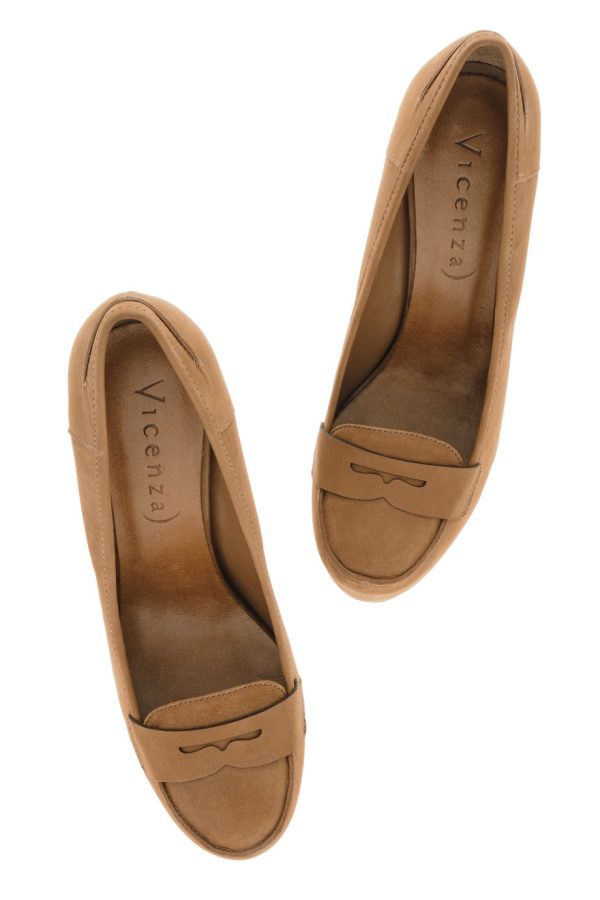 IRLANDA Camel Leather Pumps Online