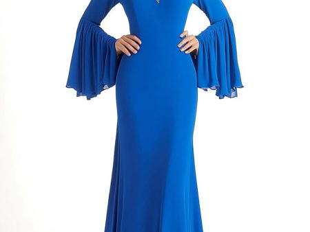 Royal Blue Sheath Scoop Long Sleeve Mother of the Bride Dress Supply