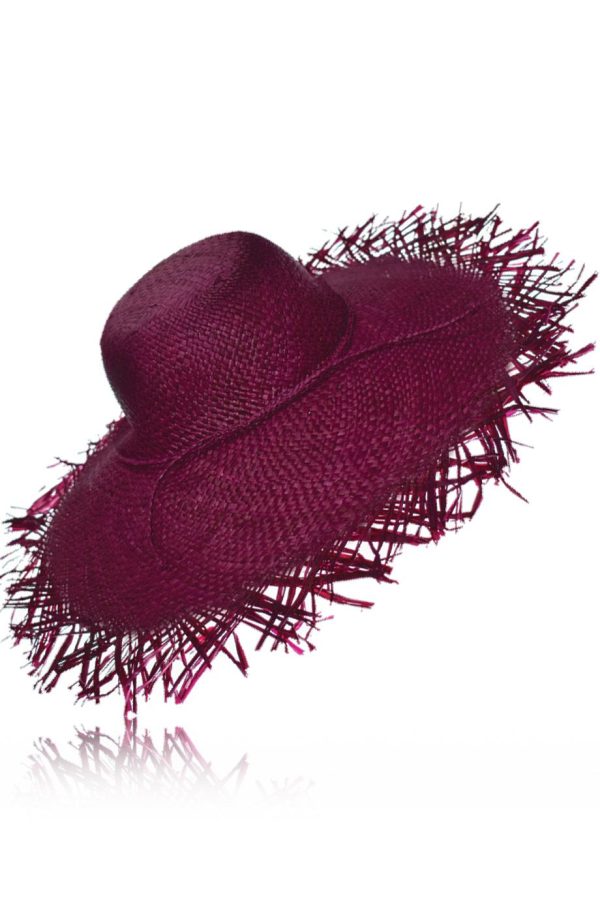 Avoria Purple Handmade Madagascar Hat Discount