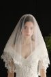 Elegant White Floral Lace Bridal Veil Hot on Sale