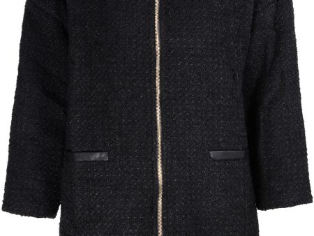 BEATRICE Black Tweed Coat on Sale