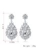 White Crystal Bridal Wedding Earrings Sale