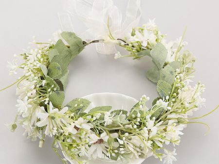 White Garland Crown Bridal Headband Supply