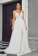 A Line Ivory Spaghetti StrapsAppliqued Long Wedding Dress Discount