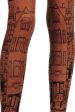 ZOHARA NEIGHBORHOOD Orange Printed Tights Cheap