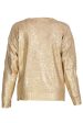 SIERA Metallic Gold Knitted Jumper Online Sale