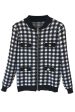 Garda Black and White Houndstooth Jacket and Pants Set For Cheap