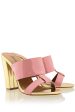 AMY Pink Gold Mules Discount