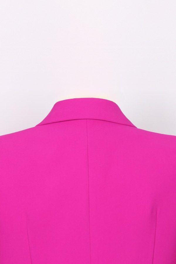 Fuchsia One Button Peak Lapel Women Suits Fashion