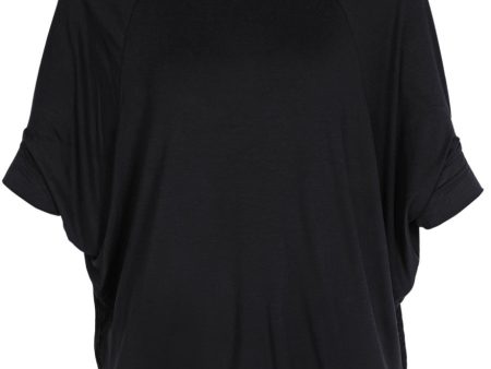 ASHLEE Black Plisee Blouse Online now