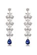 Royal Blue Leaf Tassel Water Drop Long Earrings Online