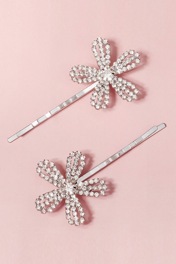 2pcs Flower Shaped Bridal Bangs Hairpins Online Hot Sale