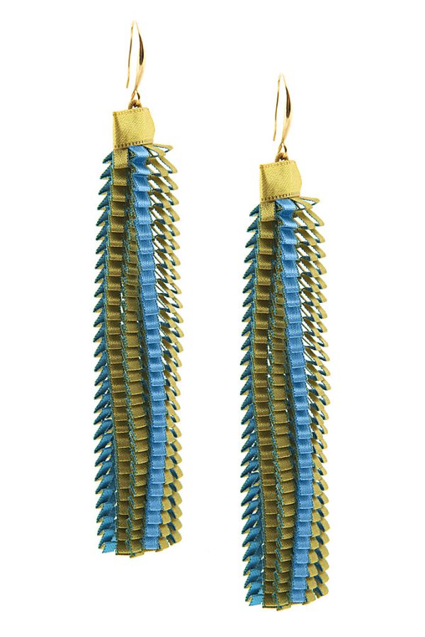 Essilp Turquoise Multicolor Fabric Earrings Supply