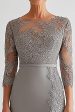 Sparkly Silver Bodycon Appliques Mother of Bride Dress With Slit Cheap