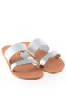 Helena White Silver Leather Sandals Supply