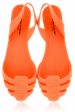 HENRY & HENRY MILA Orange Fluo Rubber Slingbacks Sale