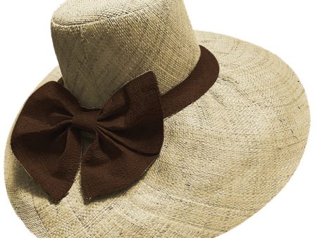 Alondra Beige Wide Handmade Madagascar Hat on Sale