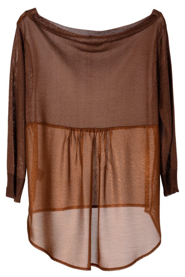 TAMILA Bronze Sheer Blouse Sale