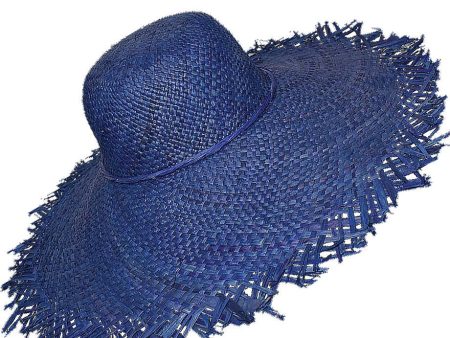 Avoria Blue Handmade Madagascar Hat Hot on Sale