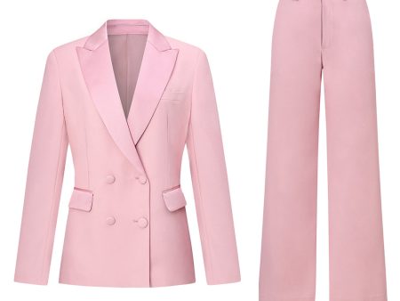 Blush Double Breasted 2 Piece Women s Suit on Sale