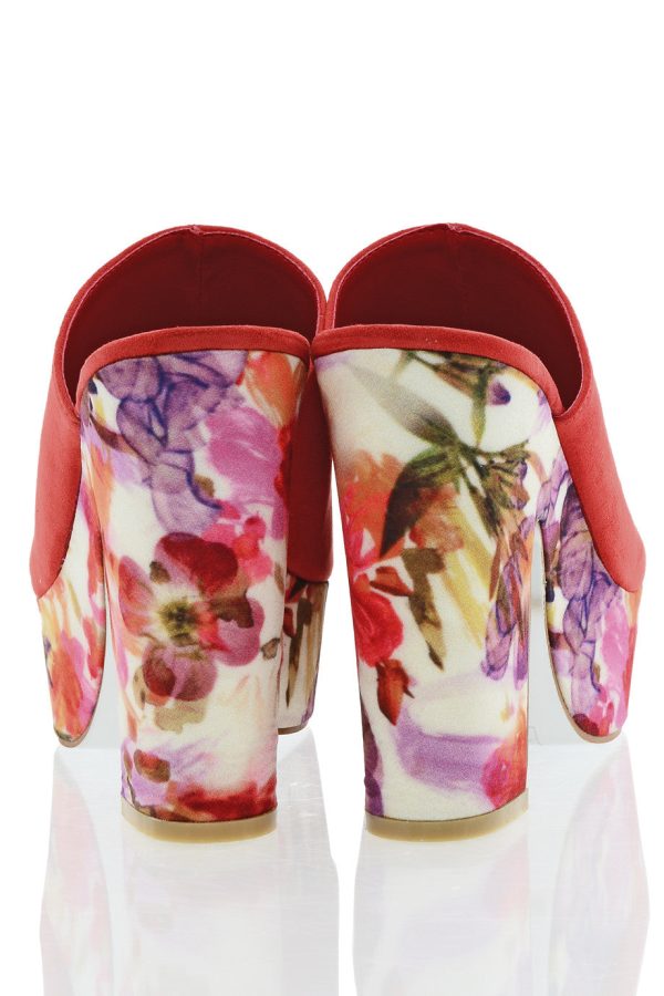 FRANCESCO MILANO PRIMAVERA Red Floral Sandals For Cheap