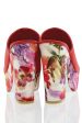 FRANCESCO MILANO PRIMAVERA Red Floral Sandals For Cheap