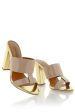 AMY Nude Gold Mules Online Hot Sale