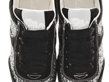 BLINK MARTINA Black Metallic Glitter Sneakers Fashion