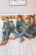 Animal Print Dark Green Matching Pajamas Set Online Sale