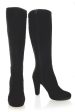 BARBARA BUCCI CHIARA Black Suede Boots Online Hot Sale