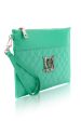 MONOGRAM Mint Quilted Clutch For Cheap