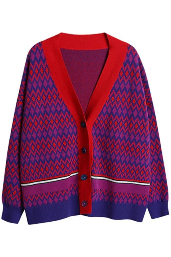 Avary Multicolor Knit Cardigan For Discount