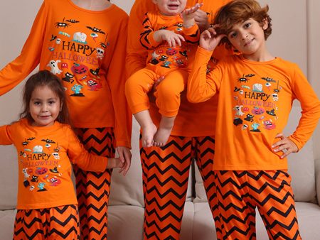 Orange Halloween Family Matching Pajama Set Sale