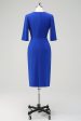 Royal Blue V-Neck Pleated Bodycon Cocktail Party Dress For Cheap