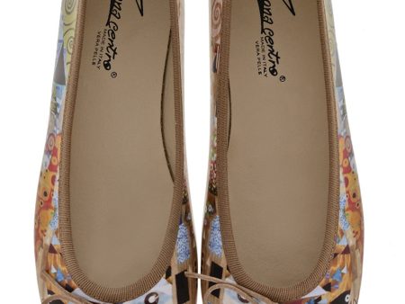 ANTONELLA KLIMT Beige Printed Ballerinas For Discount