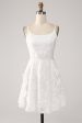 Modest White A-Line Spaghetti Straps Short Graduation Dress For Discount