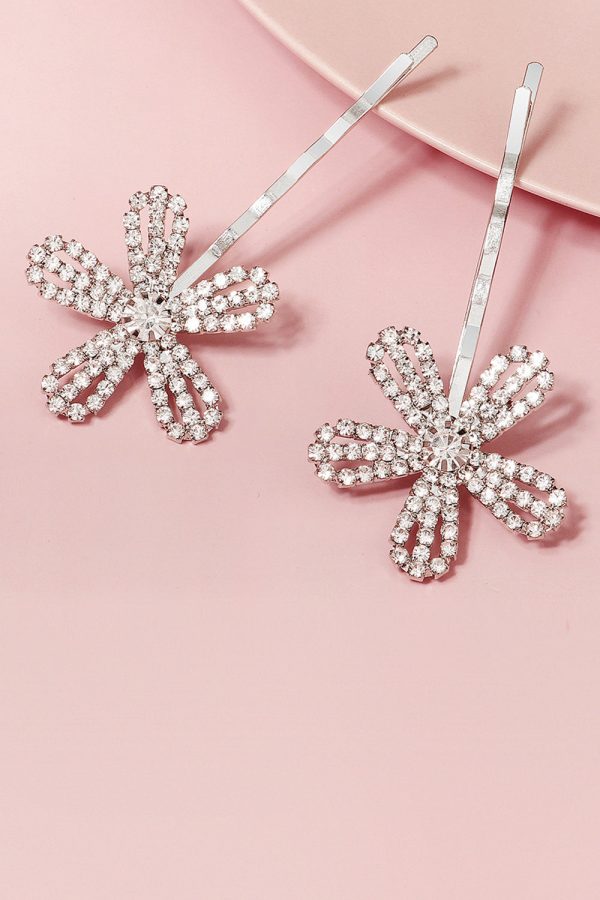 2pcs Flower Shaped Bridal Bangs Hairpins Online Hot Sale