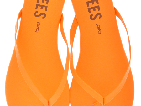 ZINCS Orange Leather Thong Sandals Online