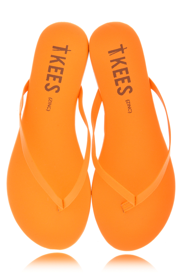 ZINCS Orange Leather Thong Sandals Online