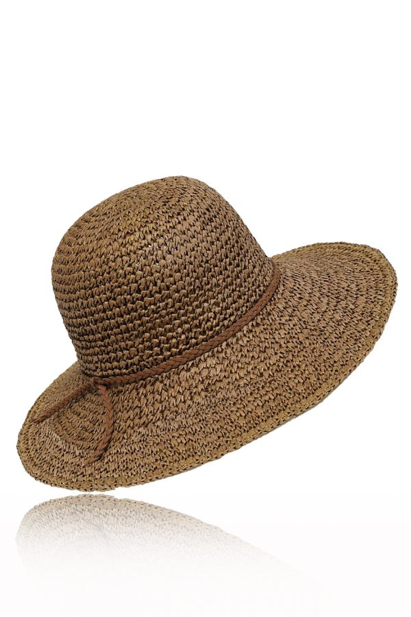 Bernie Brown Straw Beach Hat Hot on Sale