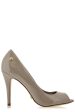 BLINK LANE Taupe Patent Peep Toe Pumps Sale