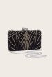 Black Square Beaded Handbag Cheap